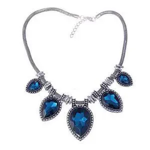 Vista BeYOUtiful Crystal And Antique Silver Style Statement Necklace - Green Emerald Vista BeYOUtiful Crystal And Antique Silver Style Statement Necklace - Green Emerald
