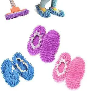 Vista Lazy Maid Quick Mop Slip-On Slippers 3 prs / 6 pcs - Multi Colors Vista Lazy Maid Quick Mop Slip-On Slippers 3 prs / 6 pcs - Multi Colors
