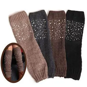 Vista Miss Pearly Legs Leg Warmers With Pearls And Crystals - Charcoal Grey Vista Miss Pearly Legs Leg Warmers With Pearls And Crystals - Charcoal Grey