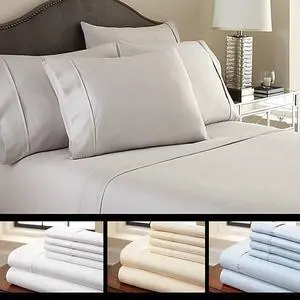 Vista 6-Piece Luxury Soft Bamboo Bed Sheet Set in 12 Colors - Chocolate Vista 6-Piece Luxury Soft Bamboo Bed Sheet Set in 12 Colors - Chocolate