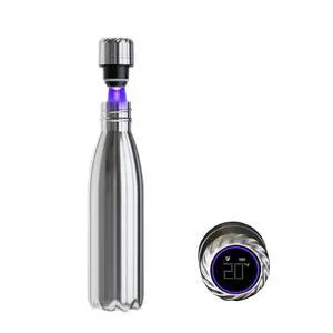 Vista Aquaala UV Water Bottle With Temp Cap - SOLID STEEL # 11 Vista Aquaala UV Water Bottle With Temp Cap - SOLID STEEL # 11