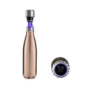 Vista Aquaala UV Water Bottle With Temp Cap - ROSE GOLD # 10 Vista Aquaala UV Water Bottle With Temp Cap - ROSE GOLD # 10