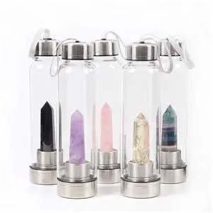 Vista Pure Essence Natural Stone Infused Water In Glass Bottle - Citrine Vista Pure Essence Natural Stone Infused Water In Glass Bottle - Citrine