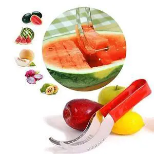 Vista WOWZY RED/STELL Watermelon or any Melon Slicer and Cake With Mellon Baller And Fruit Carver - Red Vista WOWZY RED/STELL Watermelon or any Melon Slicer and Cake With Mellon Baller And Fruit Carver - Red