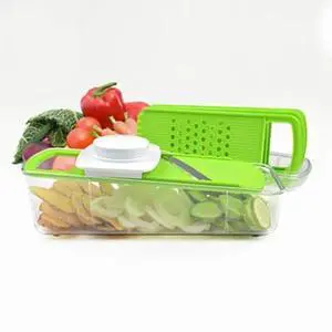 Vista GO GREEN Veggie 4 in 1 Grinder; Slicer; Cutter And Shredder - Green Vista GO GREEN Veggie 4 in 1 Grinder; Slicer; Cutter And Shredder - Green