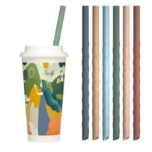 Vista Eco Safe 8 In 1 Silicon Reusable Straws For HOT/COLD Drinks - Multicolor Vista Eco Safe 8 In 1 Silicon Reusable Straws For HOT/COLD Drinks - Multicolor