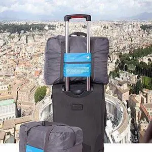 Vista My Bag Buddy For World Traveler Compact Expandable Carry on Bag - Blue-Grey Vista My Bag Buddy For World Traveler Compact Expandable Carry on Bag - Blue-Grey