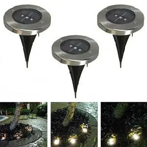 Vista Runway Solar 3 LED Inground Lights - Black Vista Runway Solar 3 LED Inground Lights - Black