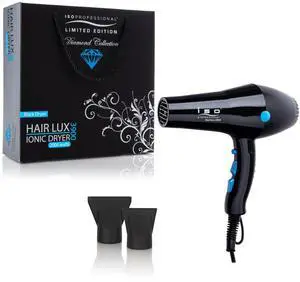 ISO Beauty HairLux 2000W Advanced Turbo Airflow Blow Dryer - Diamond Collection - Black & Blue ISO Beauty HairLux 2000W Advanced Turbo Airflow Blow Dryer - Diamond Collection - Black & Blue