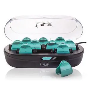ISO Beauty 10pc Pearl Ceramic Maximum Ionic Conditioning Hot Roller Set - Diamond Collection - Teal & Black ISO Beauty 10pc Pearl Ceramic Maximum Ionic Conditioning Hot Roller Set - Diamond Collection - Teal & Black