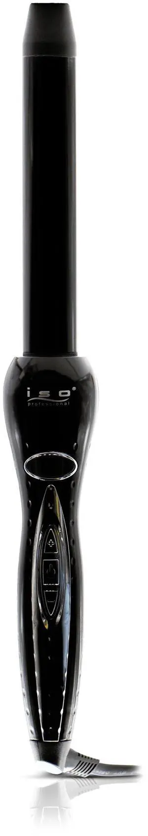 ISO Beauty The Digital Twister - 25mm Tourmaline-Infused Ceramic Pro Curling Wand w/ Cool Tip - Gold Collection - Black ISO Beauty The Digital Twister - 25mm Tourmaline-Infused Ceramic Pro Curling Wand w/ Cool Tip - Gold Collection - Black