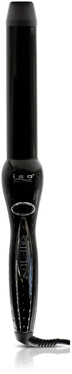 ISO Beauty The Digital Twister - 32mm Tourmaline-Infused Ceramic Pro Curling Wand w/ Cool Tip - Gold Collection - Black ISO Beauty The Digital Twister - 32mm Tourmaline-Infused Ceramic Pro Curling Wand w/ Cool Tip - Gold Collection - Black