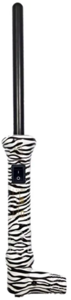 ISO Beauty The Twister - 13mm Tourmaline-Infused Ceramic Pro Curling Wand - Zebra ISO Beauty The Twister - 13mm Tourmaline-Infused Ceramic Pro Curling Wand - Zebra