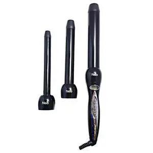 NEO Choice Twister 3-in-1 Digital Pro Interchangeable Ceramic Curling Wand Set - Black NEO Choice Twister 3-in-1 Digital Pro Interchangeable Ceramic Curling Wand Set - Black