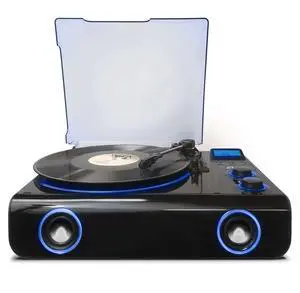 Victor Beacon Hybrid 5-in-1 Turntable System with Bluetooth & FM Radio - Black Victor Beacon Hybrid 5-in-1 Turntable System with Bluetooth & FM Radio - Black