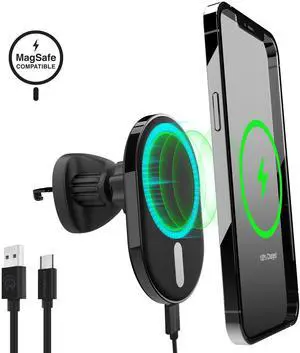 HyperGear MagVent Wireless Car Charging Mount for iPhone 13 - Black HyperGear MagVent Wireless Car Charging Mount for iPhone 13 - Black