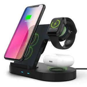 HyperGear 3-in-1 Wireless Charging Dock - Black HyperGear 3-in-1 Wireless Charging Dock - Black