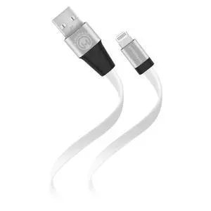HyperGear Flexi USB to Lightning Flat Cable 6ft - White HyperGear Flexi USB to Lightning Flat Cable 6ft - White