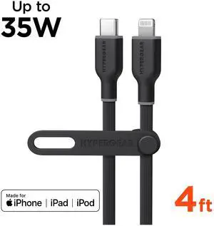 HyperGear Flexi PRO USB-C to Lightning Cable 4ft - Black HyperGear Flexi PRO USB-C to Lightning Cable 4ft - Black