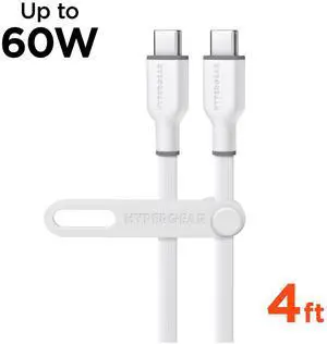 HyperGear Flexi PRO USB-C to USB-C Cable 4ft - White HyperGear Flexi PRO USB-C to USB-C Cable 4ft - White