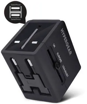 HyperGear All-in-one World Travel Adapter - Black HyperGear All-in-one World Travel Adapter - Black