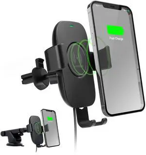HyperGear Gravity 15W Wireless Fast Charge Mount - Black HyperGear Gravity 15W Wireless Fast Charge Mount - Black