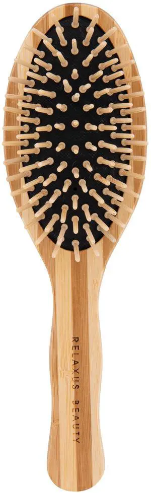 Relaxus Beauty Eco Bamboo 3" Oval Paddle Hair Brush - 2-Tone Relaxus Beauty Eco Bamboo 3" Oval Paddle Hair Brush - 2-Tone