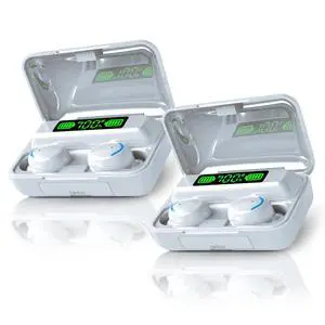 VYSN Flux 7 TWS Earbuds with Wireless Charging Case & Power Bank - 2-Pack - White VYSN Flux 7 TWS Earbuds with Wireless Charging Case & Power Bank - 2-Pack - White