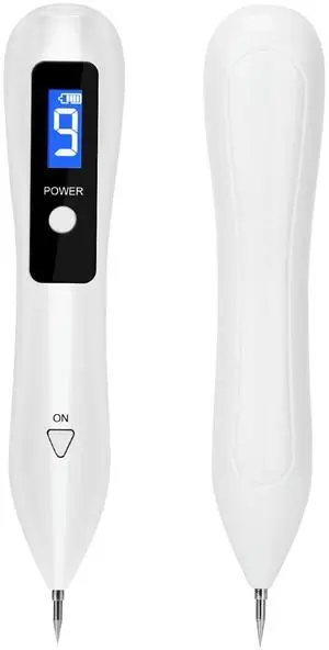 VYSN Skin Tag Repair Kit Portable Beauty Equipment Multi-Level with Home Usage USB Charging LCD Level Adjustable 6 Replaceable Needles - White VYSN Skin Tag Repair Kit Portable Beauty Equipment Multi-Level with Home Usage USB Charging LCD Level Adjustable 6 Replaceable Needles - White