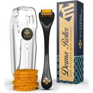 VYSN Derma Roller for Face and Body Cosmetic Non-Invasive Micro Needle Tool with 540 Titanium Micro Needles 0.25mm - Black VYSN Derma Roller for Face and Body Cosmetic Non-Invasive Micro Needle Tool with 540 Titanium Micro Needles 0.25mm - Black