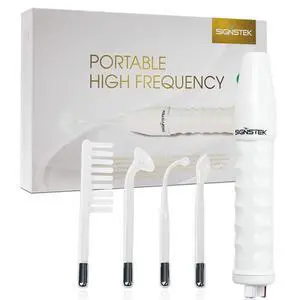 Signstek Portable High Frequency Wand for Skin Tightening Acne Spot Wrinkle Remover Puffy Eyes - White Signstek Portable High Frequency Wand for Skin Tightening Acne Spot Wrinkle Remover Puffy Eyes - White