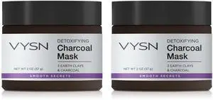 Vista Detoxifying Charcoal Mask - 3 Earth Clays & Charcoal - 2-Pack - No Color Vista Detoxifying Charcoal Mask - 3 Earth Clays & Charcoal - 2-Pack - No Color