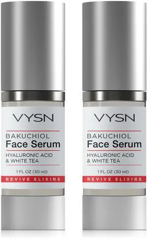 Vista Bakuchiol Face Serum - Hyaluronic Acid & White Tea - 2-Pack - No Color Vista Bakuchiol Face Serum - Hyaluronic Acid & White Tea - 2-Pack - No Color