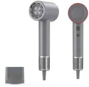 VYSN High-Speed Hair Dryer Negative Ionic 110,000 RPM Four Temperatures - Gray VYSN High-Speed Hair Dryer Negative Ionic 110,000 RPM Four Temperatures - Gray