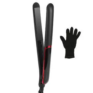 VYSN Hair Straightener Curling Iron 2 In 1 Twist Hair Straightener Ceramic Plate Hair Curler w/ Temperature Adjust LCD Display Glove - Black VYSN Hair Straightener Curling Iron 2 In 1 Twist Hair Straightener Ceramic Plate Hair Curler w/ Temperature Adjust LCD Display Glove - Black