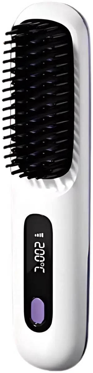 VYSN HeatWave 2-in-1 Mini Wireless Straightening Comb - White VYSN HeatWave 2-in-1 Mini Wireless Straightening Comb - White