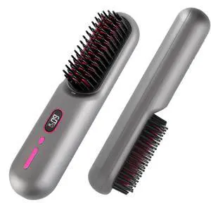 VYSN Cordless Ionic Hair Straightener: Mini, Rechargeable, 12 Heat Levels, Anti-Scald - Gray VYSN Cordless Ionic Hair Straightener: Mini, Rechargeable, 12 Heat Levels, Anti-Scald - Gray