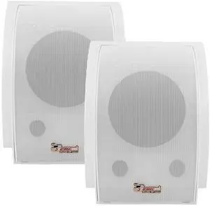 5 Core Outdoor Speakers Pair 100W Peak Stereo In-Wall Passive Wired Waterproof Patio Home Garage Exterior Audio System WS-11 White 5 Core Outdoor Speakers Pair 100W Peak Stereo In-Wall Passive Wired Waterproof Patio Home Garage Exterior Audio System WS-11 White