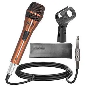 5 Core XLR Dynamic Microphone, Handheld Karaoke Singing Mic, Studio Vocal Mic, Wired Professional Microfono, Copper 5 Core XLR Dynamic Microphone, Handheld Karaoke Singing Mic, Studio Vocal Mic, Wired Professional Microfono, Copper