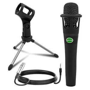 5 Core MIC CROWN XLR Dynamic Metal Microphone, Wired Vocal Mic for Singing, Karaoke, Studio & Live Performance, Includes XLR Cable, Black 5 Core MIC CROWN XLR Dynamic Metal Microphone, Wired Vocal Mic for Singing, Karaoke, Studio & Live Performance, Includes XLR Cable, Black