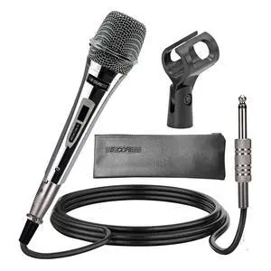 5 Core Professional Dynamic Vocal Microphone, Cardioid XLR Handheld Mic, Karaoke Singing Mic, 16ft Cable, Clip & Carry Bag, Gray 5 Core Professional Dynamic Vocal Microphone, Cardioid XLR Handheld Mic, Karaoke Singing Mic, 16ft Cable, Clip & Carry Bag, Gray