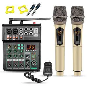 5 Core MX 4CH Audio Mixer, 4-Channel XLR Stereo Sound Board with Bluetooth & USB, Karaoke, Podcast, DJ & PA Mixing Console, Gold 5 Core MX 4CH Audio Mixer, 4-Channel XLR Stereo Sound Board with Bluetooth & USB, Karaoke, Podcast, DJ & PA Mixing Console, Gold