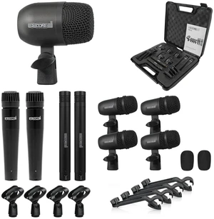 5 Core 9-Piece Drum Microphone Kit, All-Metal Dynamic Mics for Tom, Snare & Cymbals, Wired Instrument Mic Set, Black 5 Core 9-Piece Drum Microphone Kit, All-Metal Dynamic Mics for Tom, Snare & Cymbals, Wired Instrument Mic Set, Black
