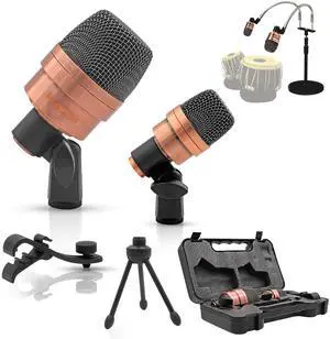5 Core TABLA MIC 2XP Tabla Microphone Set, Unidirectional Instrument Mics for Bayan & Dayan, Dholak & Mridangam, Recording & Live Stage, Black 5 Core TABLA MIC 2XP Tabla Microphone Set, Unidirectional Instrument Mics for Bayan & Dayan, Dholak & Mridangam, Recording & Live Stage, Black