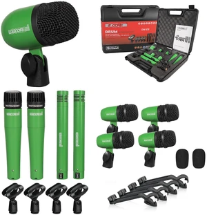 5 Core 9-Piece Drum Microphone Kit, All-Metal Dynamic Mics for Tom, Snare & Cymbals, Wired Instrument Mic Set, Yellow 5 Core 9-Piece Drum Microphone Kit, All-Metal Dynamic Mics for Tom, Snare & Cymbals, Wired Instrument Mic Set, Yellow