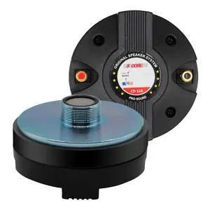 5 Core Compression Driver 3.5 Inch Tweeter Horn Throat 220W Peak Loud 8 Ohm Titanium Diaphragm - Black 5 Core Compression Driver 3.5 Inch Tweeter Horn Throat 220W Peak Loud 8 Ohm Titanium Diaphragm - Black