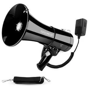 5 Core Megaphone 50W Bluetooth Rechargeable Portable Bullhorn 1100 Yards with Siren - Eco Black 5 Core Megaphone 50W Bluetooth Rechargeable Portable Bullhorn 1100 Yards with Siren - Eco Black