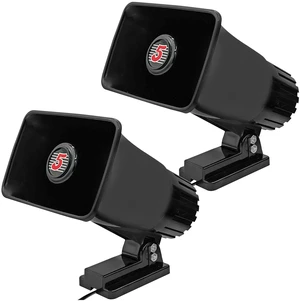 5 Core PA Horn 200W Loud Speaker Pair 6" Bull Horn Loud Audio 8 Ohm All Weather Indoor Outdoor Use - Black 5 Core PA Horn 200W Loud Speaker Pair 6" Bull Horn Loud Audio 8 Ohm All Weather Indoor Outdoor Use - Black