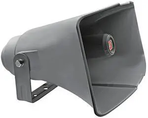 5 Core PA Horn 400W Loud Speaker 16 Inch Bull Horn Loud Audio 10 Ohm All Weather Indoor Outdoor Use - Gray 5 Core PA Horn 400W Loud Speaker 16 Inch Bull Horn Loud Audio 10 Ohm All Weather Indoor Outdoor Use - Gray