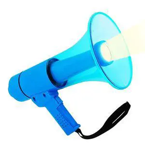5 Core Megaphone 50W Waterproof Bull Horn PA Speaker with 800Yard Range Flashlight Loud Siren Voice Amp - Blue 5 Core Megaphone 50W Waterproof Bull Horn PA Speaker with 800Yard Range Flashlight Loud Siren Voice Amp - Blue